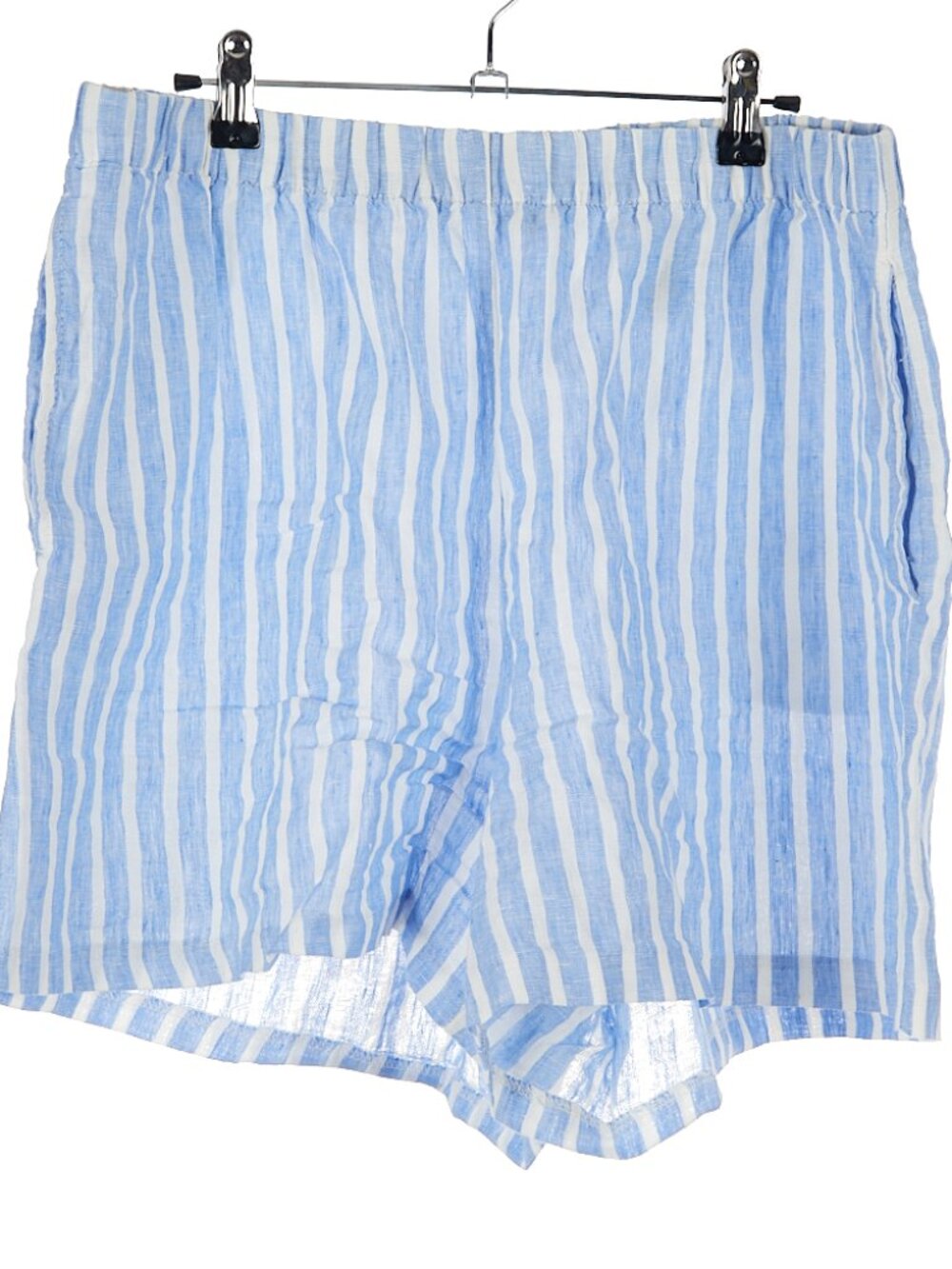 H&M Striped Linen Pull On Shorts Women's Large